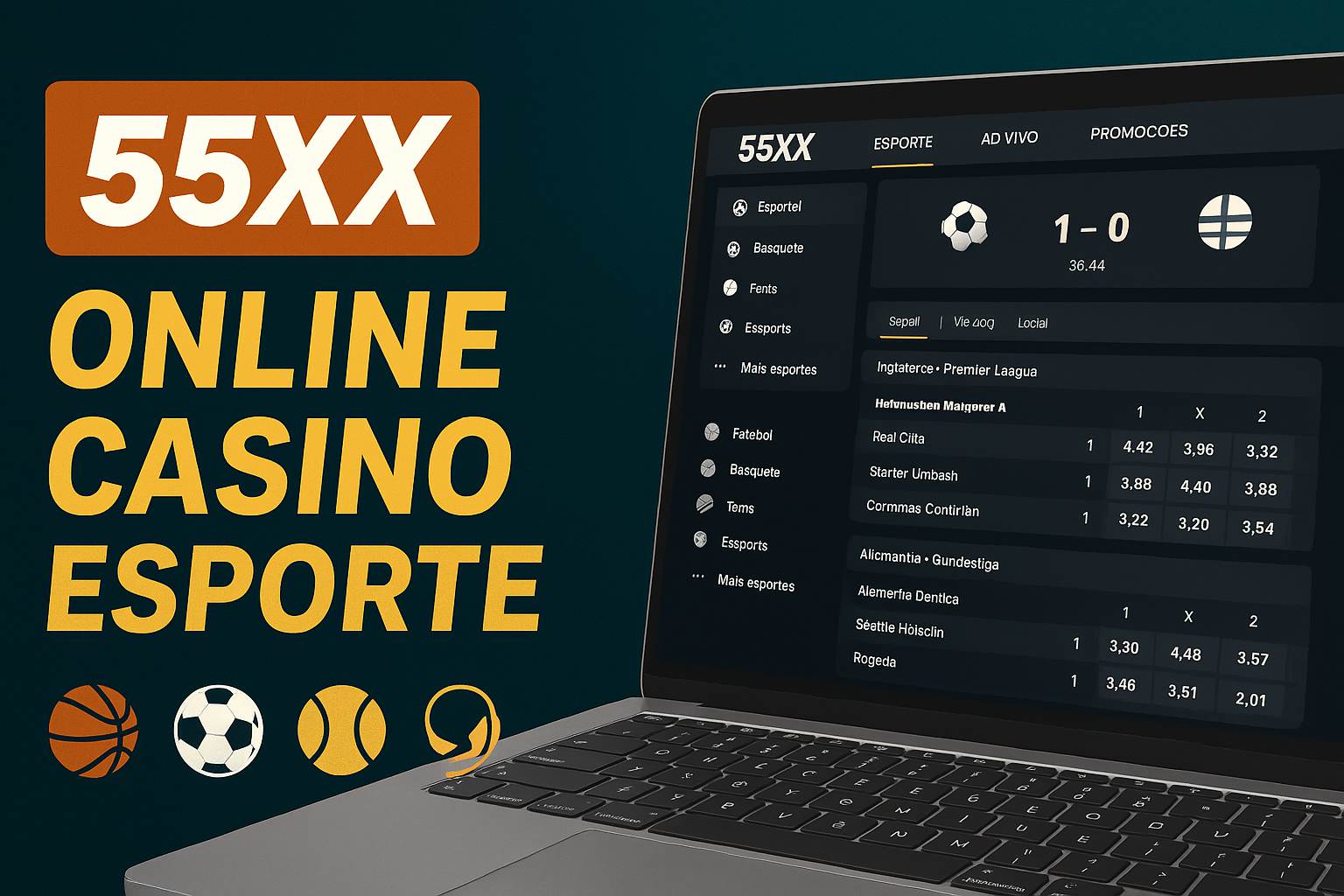 Apostas esportivas no cassino online 55XX